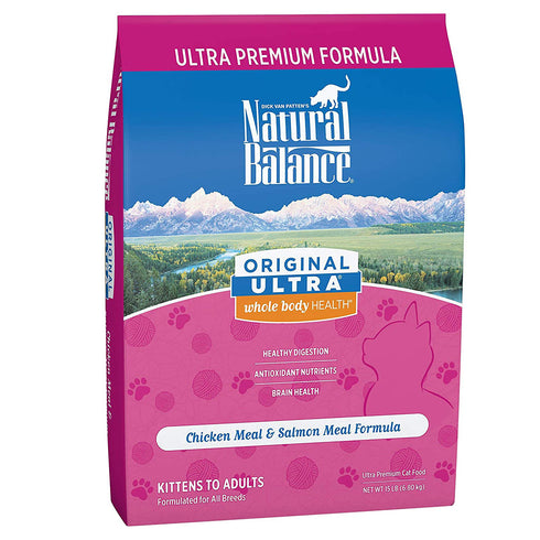 Natural Balance Original Ultra Chicken & Salmon Meal Formula Dry Cat Food 15lb - Poudre Pet and Feed Supply